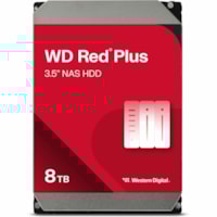WD - Disque dur Red Plus WD80EFPX 8 To - 3.5" Interne - SATA (SATA/600) - Enregistrement magnétique conventionnel (CMR) Methode - NAS, Ordinateur de bureau Appareil compatible - 5640tr/min - 180 To TBW - 3 Année Garantie - Vente au détail