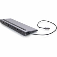 Station d'accueil USB Type C pour Notebook/Tablette PC - Capacité de chargement - Lecteur de carte mémoire - microSD, SD - Noir C2G - pour Notebook/Tablette PC - Capacité de chargement - Lecteur de carte mémoire - microSD, SD - USB Type C - 3 Écrans supportées - Fu