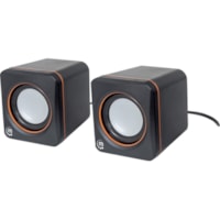 Système de haut-parleur - 6 W RMS - Noir Manhattan - 90 Hz à 20 kHz - USB