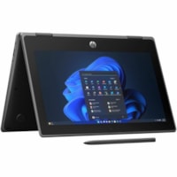 HP Pro x360 Fortis G11 11.6" Touchscreen Rugged Convertible 2 in 1 Notebook - HD - Intel N-Series N100 - 8 GB - 256 GB SSD - Intel Chip - 1366 x 768 - Windows 11 Pro - Intel UHD Graphics - BrightView - Front Camera/Webcam - 10.50 Hours Battery Run Time - IEEE 802.11ax Wireless LAN Standard