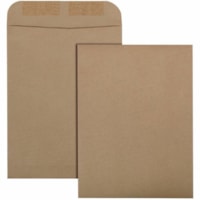 Grand & Toy Heavy Mailing Envelopes, Kraft, 7 1/2" x 10 1/2" , 100/BX - Mailing/Shipping - 7 1/2" Width x 10 1/2" Length - Gummed Flap - Brown Kraft - Kraft Paper - 100 / Box