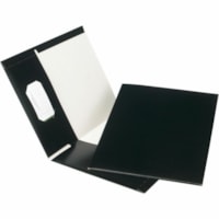 Grand & Toy Letter Recycled Portfolio - 8 1/2" (215.90 mm) x 11" (279.40 mm) - 50 Sheet Capacity - 2 Pocket(s) - Black - 100% Recycled - 25.0 / Unit