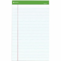 Grand & Toy Recycled Ruled Writing Pads, White, 8 1/2" x 11 3/4" , 6/PK - 50 Sheets - Ruled Margin - 8 1/2" (215.90 mm) x 11 3/4" (298.45 mm) Sheet Size - White Paper - Perforated, Durable, Sturdy - Recycled - 6 / Pack