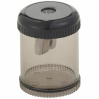 Grand & Toy Single Hole Manual Pencil Sharpener, Smoke - Handheld - 1 Hole(s) - Aluminum, Plastic - Smoke