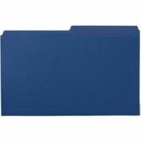 Grand & Toy 1/2 Tab Cut Legal Recycled Storage Folder - 8 1/2" x 14" - Navy - 10% Recycled - 100 / Unit