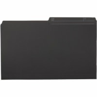 Grand & Toy 1/2 Tab Cut Legal Recycled Storage Folder - 8 1/2" (215.90 mm) x 14" (355.60 mm) - Black - 10% Recycled - 100 / Unit