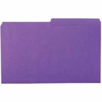 Grand & Toy 1/2 Tab Cut Legal Recycled Storage Folder - 8 1/2" x 14" - Violet - 10% Recycled - 100 / Unit