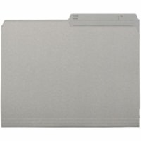 Grand & Toy 1/2 Tab Cut Letter Recycled Storage Folder - 8 1/2" x 11" - Gray - 10% Recycled - 100 / Unit