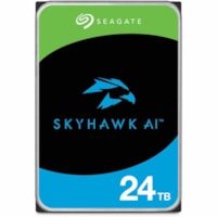 Seagate SkyHawk AI ST24000VE002 24 TB Hard Drive - 3.5" Internal - SATA (SATA/600) - Conventional Magnetic Recording (CMR) Method - Network Video Recorder Device Supported