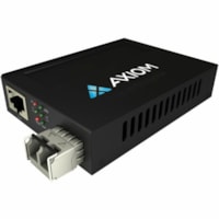 Axiom Transceiver/Media Converter - Network (RJ-45) - 1x PoE (RJ-45) Ports - 1 x LC Ports - Multi-mode - 0.05 mil (0 mm) Fiber - Fast Ethernet - 100Base-FX, 10/100Base-TX - 2 km - AC/DC 