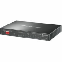 TP-Link Omada 10-Port Gigabit Desktop Switch with 8-Port PoE+ - 9 Ports - Gigabit Ethernet, Fast Ethernet - 10/100/1000Base-T, 1000Base-X - 1 SFP Slots - 141.40 W Power Consumption - 123 W PoE Budget - Twisted Pair, Optical Fiber - PoE Ports - Wall Mountable