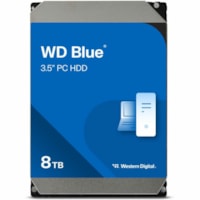 Disque dur Blue WD80EAAZ 8 To - 3.5" Interne - SATA (SATA/600) - Enregistrement magnétique conventionnel (CMR) Methode WD - Ordinateur de bureau Appareil compatible - 5640tr/min - 2 Année Garantie