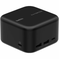 Belkin USB-C 6-in-1 Core GaN Docking Station - 130W - 2xUSB-C, 2xUSB-A, 1xEthernet, 1xHDMI - 4K - Black - for Monitor - Charging Capability - 130 W - USB Type C - 1 Displays Supported - 4K - 3840 x 2160 - 4 x USB Ports - 2 x USB Type-A Ports - USB Type-A - 2 x USB Type-C Ports - USB Type-C - 1 x RJ-