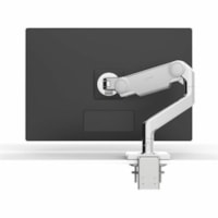 Bras support d'écran M10 pour Moniteur - Aluminium poli, Blanc Humanscale - Hauteur réglable - 3 Écran(s) supportés