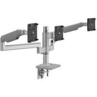 Humanscale M/Flex X2NTNCCSNTBFTBFTB12 Mounting Arm for Monitor - Black, Silver, Gray - Height Adjustable - 3 Display(s) Supported - 100 x 100 - VESA Mount Compatible - Recycled Aluminum