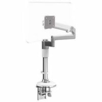 Humanscale M/Flex M8.1 Mounting Arm for Monitor - Polished Aluminum, White - 2 Display(s) Supported - 39.68 lb (18000 g) Load Capacity - Recycled Aluminum