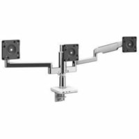 Humanscale M/Flex Mounting Arm for LCD Display, Monitor - Polished Aluminum, White - Height Adjustable - 3 Display(s) Supported - 59.52 lb (27000 g) Load Capacity - 100 x 100, 75 x 75 - VESA Mount Compatible - Recycled Aluminum