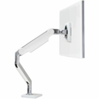 Humanscale M/Flex Mounting Arm for Monitor - Polished Aluminum, White - 3 Display(s) Supported - 60 lb (27215.54 g) Load Capacity - Recycled Aluminum