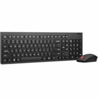 Lenovo Essential Wireless Combo Keyboard & Mouse Gen2 Black French Canadian 058 - USB Type A Wireless RF 2.40 GHz Keyboard - French (Canada) - Black - USB Type A Wireless RF Mouse - Optical - 1600 dpi - Scroll Wheel - Black - Symmetrical - AA, AAA - Compatible with PC