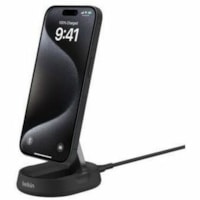 Socle BoostCharge Pro Sans fil pour iPhone Belkin - Sans fil - iPhone - Capacité de chargement - Noir