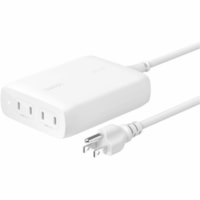 Belkin BoostCharge Pro 200W 4-Port USB-C GaN Charger - 200 W - 5 ft Cable - White