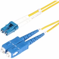StarTech.com 50m (164ft) LC to SC (UPC) OS2 Single Mode Duplex Fiber Optic Cable, 9/125, 100G, Low Insertion Loss, LSZH Fiber Jumper Cord - 164ft LC/SC-UPC OS2 Single Mode Fiber Cable supports 100G networks and CWDM; 9/125um core/cladding; 1260-1625nm Laser Optimized; LSZH jacket w/molded strain rel