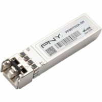 PNY SFP+ Module - For Data Networking, Optical Network - 1 x LC Duplex 10GBase-SR Network - Optical Fiber - Multi-mode - 10 Gigabit Ethernet - 10GBase-SR - 11.10 Gbit/s - 0.30 km Maximum Distance - Hot-pluggable