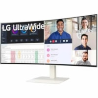 Moniteur LCD Ultrawide 38WR85QC-W 38 po Classe WQHD Écran incurvé - 21:9 - Blanc LG - 37,5 po Visible - Technologie nano IPS - 3840 x 1600 - 1,07 milliard de couleurs - Compatible avec FreeSync Premium Pro/G-sync - 450 cd/m² - 1 ms - 144 Hz Fréquence de rafraîchissement - Hauts-Pa