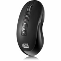 Souris Air Mouse P40 Voyage - Fréquence radio - USB - Laser Adesso - Voyage Souris - Laser - Sans fil - 100 pi (30480 mm) - Fréquence radio - 2,40 GHz - USB - Symétrique - 2 x AAA Batterie prise en charge