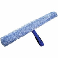 Globe T-Bar And Microfiber Washing Sleeve Combo - 18"L / Black/ Blue - 2.25" (57.15 mm) Width x 18" (457.20 mm) Length - Durable, Machine Washable - MicroFiber, Plastic - Black, Blue - 11.68 oz (331.12 g) - 1 Each