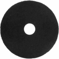 Globe Black Stripping Floor Pads - 19" Dia. Pad / Black - 1 x 19" (482.60 mm) Diameter - Floor, Stripping350 rpm Speed Supported - Dirt Remover, Heavy Duty, Abrasive - Black