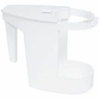 Globe Bowl Caddy - 30.28 L - 6.2" Height x 4.2" Width x 8.7" Depth - Durable, Lid, Carrying Handle - White