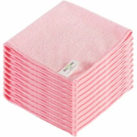 Globe Surface Cleaner - For Hospital, Nursing Home - Cloth - 14" (355.60 mm) Length x 14" (355.60 mm) Width - Disposable, Disinfectant, Launderable, Non-abrasive, Non-scratching, Soft - Pink - 10 / Pack