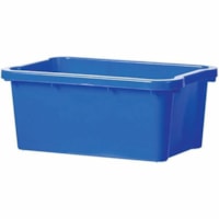 Globe Blue Under Desk Recycling Bin - For Workstation, Sink, Paper, Kitchen, Desk - Durable, Easy to Clean, Rounded Corner - 7.7" (195.58 mm) Height x 11.7" (297.18 mm) Width x 18" (457.20 mm) Depth - High-density Polyethylene (HDPE) - Blue - 1 Each