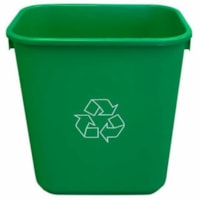 Globe 26 L Soft Wastebaskets - 26L / Green - 6.87 gal (26000 mL) Capacity - Manual - For Office, Cubicle, Housekeeping, Retail, Lunchroom - Sturdy, Compact, Easy to Clean, Rolled Edge - 15" (381 mm) Height x 10.2" (259.08 mm) Width x 14.5" (368.30 mm) Depth - Plastic - Green - 1 Each