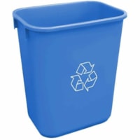 Globe 39 L Soft Wastebaskets - 39L / Recycling Blue - 10.30 gal (39000 mL) Capacity - Manual - For Office, Cubicle, Lunchroom, Housekeeping, Retail - Sturdy, Compact, Easy to Clean, Rolled Edge - 19.5" (495.30 mm) Height x 10.7" (271.78 mm) Width x 15.2" (386.08 mm) Depth - Plastic - Blue - 1 Each