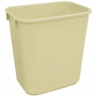 Globe 26 L Soft Wastebaskets - 26L / Beige - 6.87 gal (26000 mL) Capacity - Manual - For Office, Cubicle, Housekeeping, Retail, Lunchroom - Sturdy, Compact, Easy to Clean, Rolled Edge - 15" (381 mm) Height x 10.2" (259.08 mm) Width x 14.5" (368.30 mm) Depth - Plastic - Beige - 1 Each