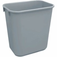 Globe 26 L Soft Wastebaskets - 26L / Grey - 6.87 gal (26000 mL) Capacity - Manual - For Office, Cubicle, Housekeeping, Retail, Lunchroom - Sturdy, Compact, Easy to Clean, Rolled Edge - 15" (381 mm) Height x 10.2" (259.08 mm) Width x 14.5" (368.30 mm) Depth - Plastic - Gray - 1 Each