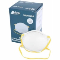 Globe N95 Safety Mask - Recommended for: Surgical Settings, Construction, Home, Cleaning, Gardening - Airborne Particle Protection - White - Snug Fit, Nose Clip, Adjustable, Cushioned - 20 / Pack