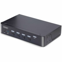 StarTech.com 4-Port DisplayPort 1.4 KVM Switch, 8K 60Hz / 4K 144Hz, 2x USB 3.0 Ports, 4x USB 2.0 Ports, Hotkey Switching, TAA Compliant - 4-Port KVM enables fast switching between USB-A/DisplayPort-enabled desktops sharing keyboard/mouse and an 8K 60Hz monitor; DSC support required for maximum perfo