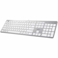 Clavier EasyTouch AKB-730UW - Câble Connectivité - USB Type C Interface - Anglais (USA) - Blanc Adesso - Câble Connectivité - USB Type C Interface - 112 Touche(s) - CoPilot, Multimédia, Touche Windows, Internet, Mon ordinateur, Retour, Suivant, Recherche, Email, Lect