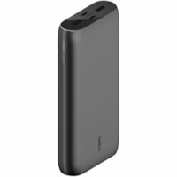 Belkin 32W 4-port USB Power Bank - 26K mAh - 2xUSB-A (12W), 2xUSB-C (20W) - Portable Charger - w/ USB-C to USB-C Cable - Black - For Smartphone, iPhone, Tablet PC, Headphone, USB Type C Device - 26000 mAh - 4 x USB - Black