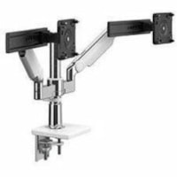 Humanscale M/Flex X22SBW Mounting Arm for Monitor, Clamp Mount, Docking Station - Polished Aluminum - Height Adjustable - 2 Display(s) Supported - 88.18 lb (40000 g) Load Capacity - Recycled Aluminum