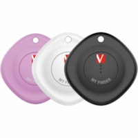 Verbatim My Finder Bluetooth Tracker 3Pk - Black, White, Purple - Bluetooth