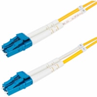 StarTech.com 25m (82ft) LC to LC (UPC) OS2 Single Mode Duplex Fiber Optic Cable, 9/125µm, 10G, LSZH Fiber Patch Cord - 82ft LC/LC-UPC OS2 Single Mode Fiber Cable supports 10G networks and CWDM; 9/125µm core/cladding; 1260-1625nm Laser Optimized; LSZH jacket w/molded strain reliefs; Bend 