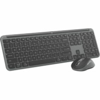 Logitech Signature Slim MK955 Keyboard & Mouse - USB Type A Wireless Bluetooth 5.1 Keyboard - Graphite - USB Type A Wireless Bluetooth Mouse - Optical - 4000 dpi - Scroll Wheel - Graphite - AA, AAA - Compatible with Computer, Notebook, Tablet, Smartphone for PC, Mac