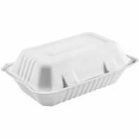 Boîte de stockage JP904 - Récipient pour aliments - Blanc Globe - Salle de repos, Alimentaire - Adapté au micro-ondes - Oven Safe - Blanc - Bagasse, Fibre de canne à sucre Corps - Rectangle - 200