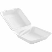 Boîte de stockage JP902 - Récipient pour aliments - Blanc Globe - Salle de repos, Alimentaire - Adapté au micro-ondes - Oven Safe - Blanc - Bagasse, Fibre de canne à sucre Corps - 200