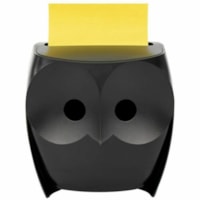 Post-it® Owl Notes Dispenser Black - 3" (76.20 mm) x 3" (76.20 mm) Note - Black