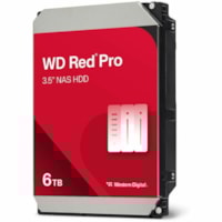 Disque dur Red Pro WD6005FFBX 6 To - 3.5" Interne - SATA (SATA/600) - Enregistrement magnétique conventionnel (CMR) Methode Western Digital - NAS Appareil compatible - 7200tr/min